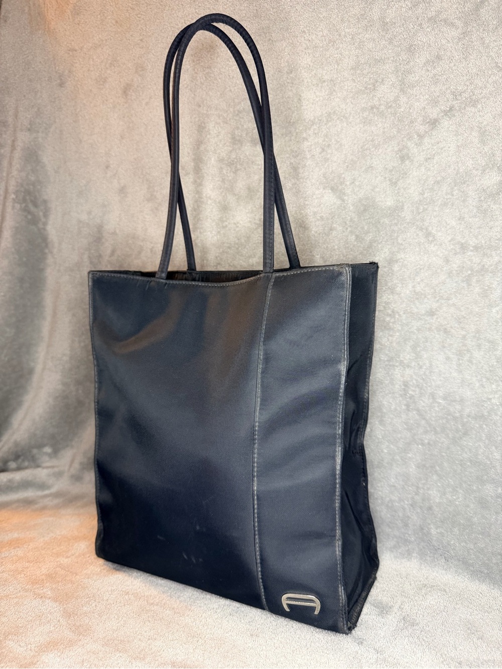 Etienne Aigner Black Tote with Subtle Metal Accent - Picture 3 of 9